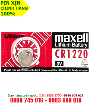 Pin 3v lithium Maxell CR1220 chính hãng Made in Japan